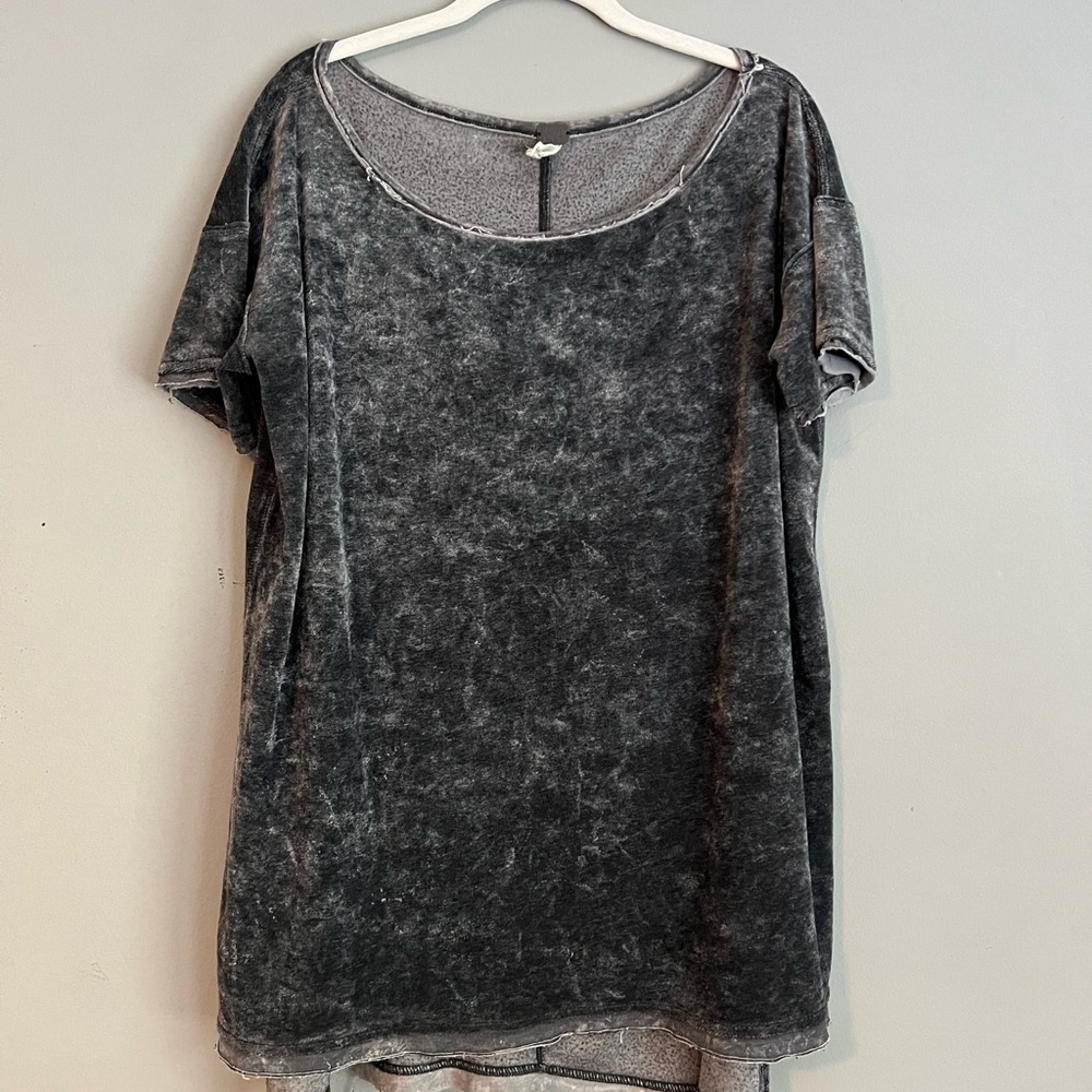 Free People velvet scoop neck top